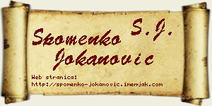 Spomenko Jokanović vizit kartica